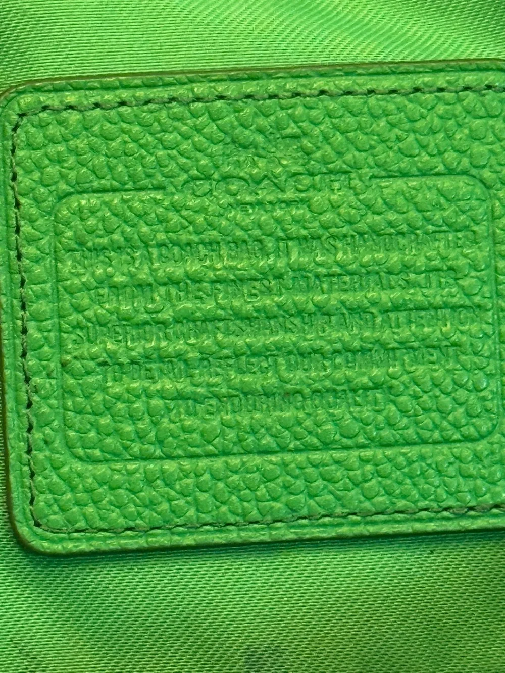 Coach Prairie Satchel Green Pebbled Leather Tote Shoulder Bag - Picture 6 of 9